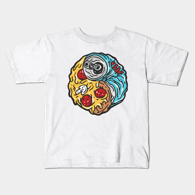 Pizza Can Kids T-Shirt by Mako Design 